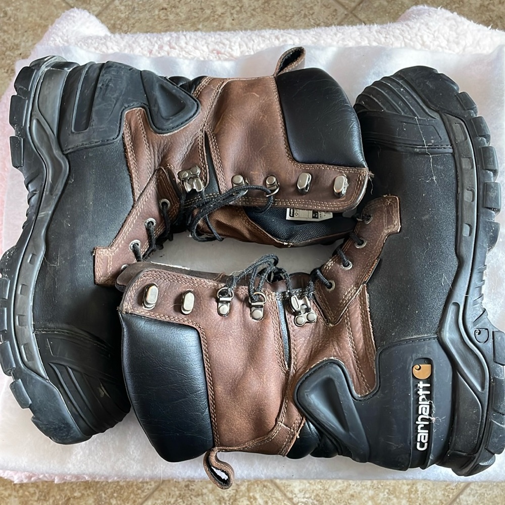 Carhartt Men's Brown CMC1259 10" Waterproof PACs. Excellent Condition. Size 12.